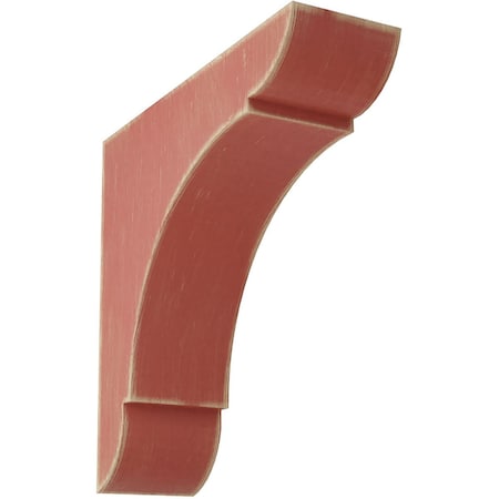 Ekena Millwork 1 3/4"W x 6"D x 6"H Small Olympic Wood Vintage Decor Bracket, Salvage Red BKTWD01X06X06OLRD